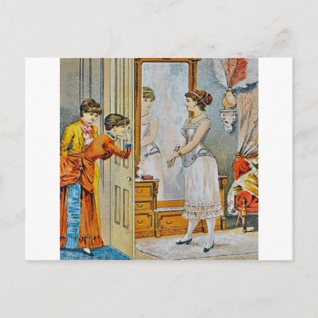 Postal En el boudoir (Anverso)