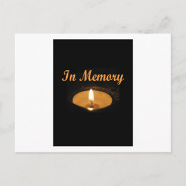 Postal En el brillo de las velas de memoria