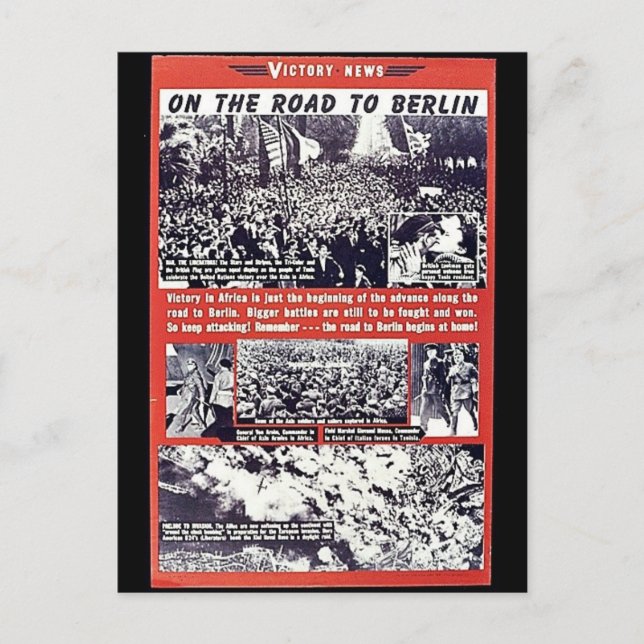 Postal En El Camino A Berlín (Anverso)