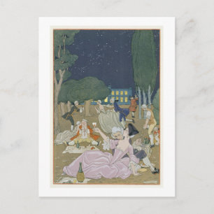 Postal En el césped, el ilustracion para las "Fetes Galan
