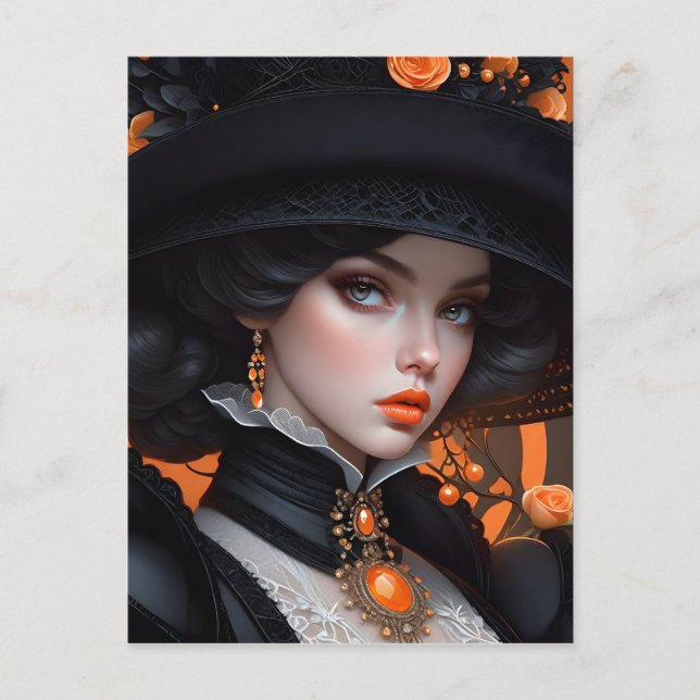 Postal En el cierre de una persona que usa un gorra, la o (Anverso)