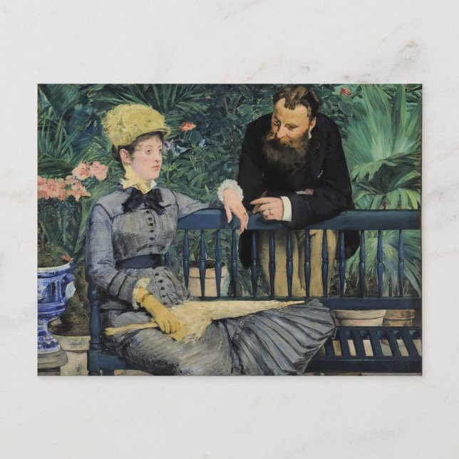 Postal En el Conservatorio de Edouard Manet (Anverso)