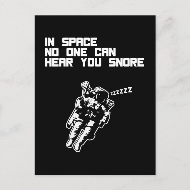 Postal En El Espacio Nadie Puede Oír A Usted Snore (Oscur (Anverso)