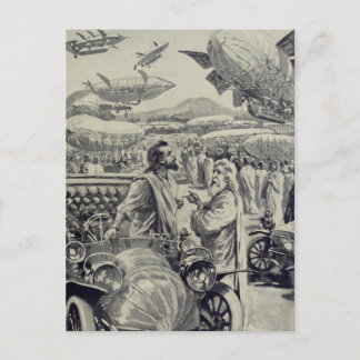 Postal "En el espectáculo aéreo"
