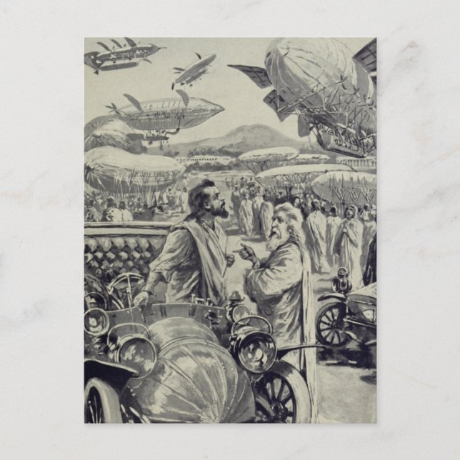 Postal "En el espectáculo aéreo"  (Anverso)