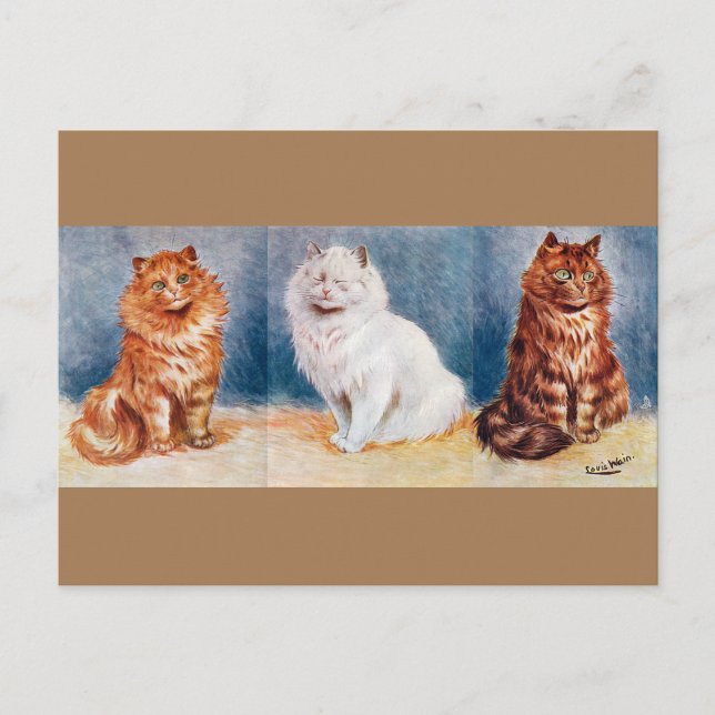 Postal En El Espectáculo Del Gato, Louis Wain (Anverso)