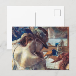 Postal En el espejo | Edgar Degas |