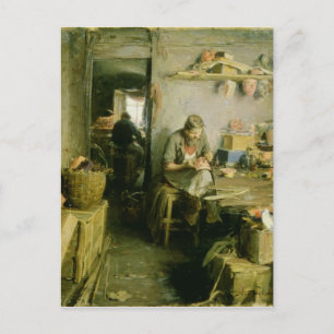 Postal En el estudio de máscaras, 1897