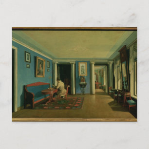 Postal En el interior. Sala de dibujo con Entresol con co