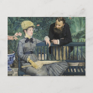Postal En el Invernadero Edouard Manet 