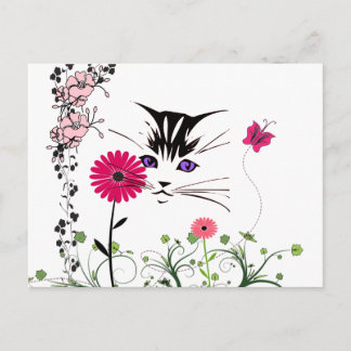 Postal En el jardín
