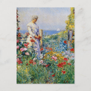 Postal En el jardín