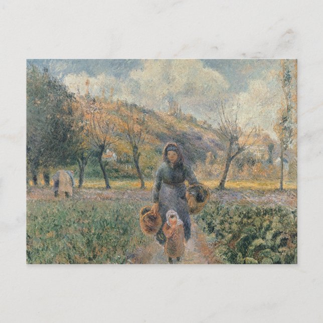 Postal En el jardín (Anverso)