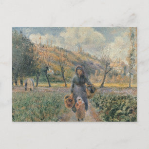 Postal En el jardín