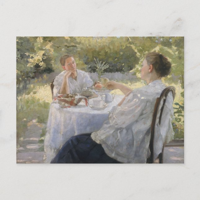 Postal En el jardín, 1911 (Anverso)