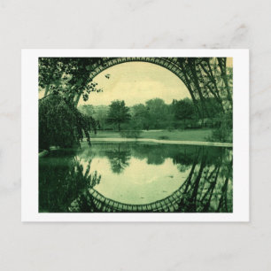 Postal En el Jardín Champ de Mars, París, Francia Vintage