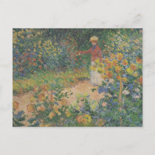 Postal En el jardín - Claude Monet - c1895