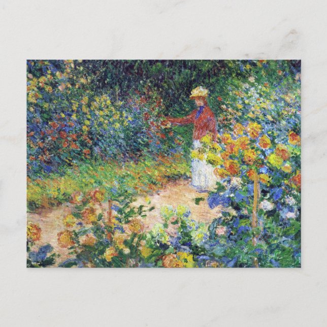 Postal En el jardín de Claude Monet (Anverso)