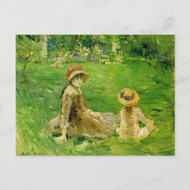Postal En el jardín de Maurecourt Berthe Morisot (Anverso)