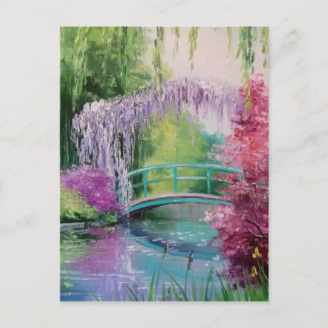 Postal en el jardín de Monet (Anverso)