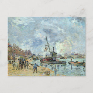 Postal En el muelle de Bercy en París, 1874