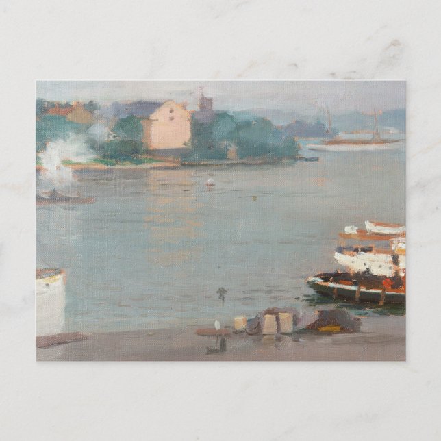 Postal En el muelle | William Blair Bruce (Anverso)