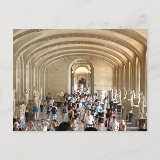 Postal en el Museo del Louvre en verano, París, Fr (Anverso)