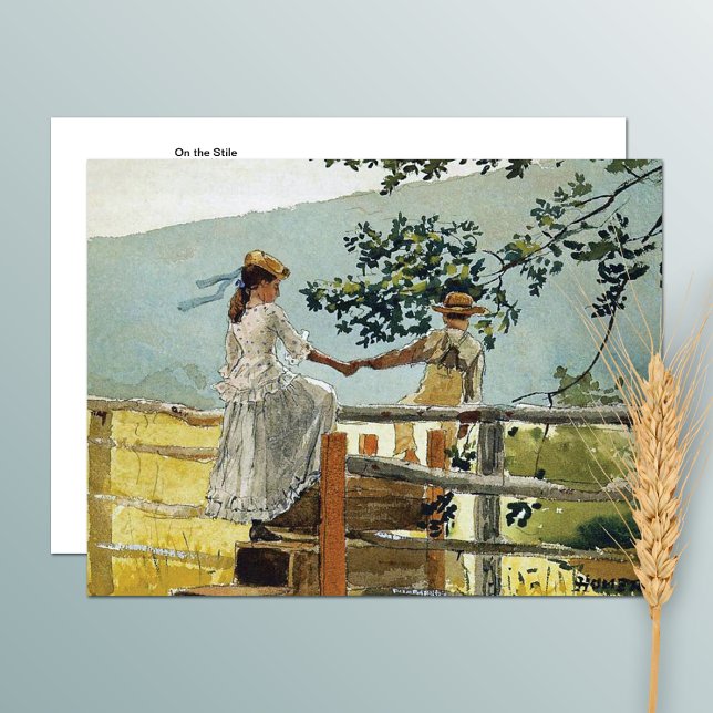 Postal En el paisaje de Stile Country Winslow Homer (Subido por el creador)