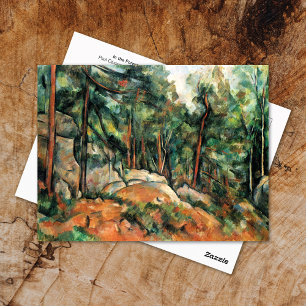 Postal En el paisaje forestal Paul Cezanne Postcard