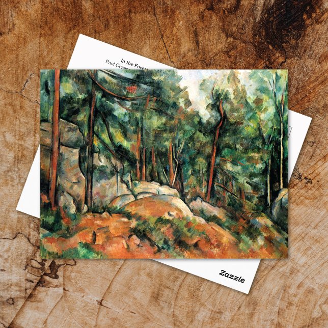 Postal En el paisaje forestal Paul Cezanne Postcard (Subido por el creador)