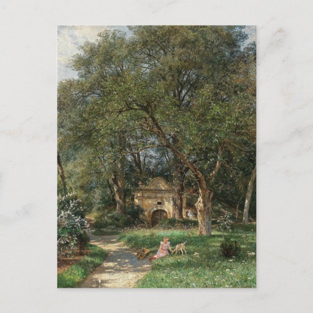 Postal En el parque del castillo | Hugo Darnaut (Anverso)