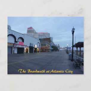 Postal En el paseo marítimo de Atlantic City, NJ