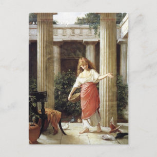 Postal En el Peristyle, por John William Waterhouse