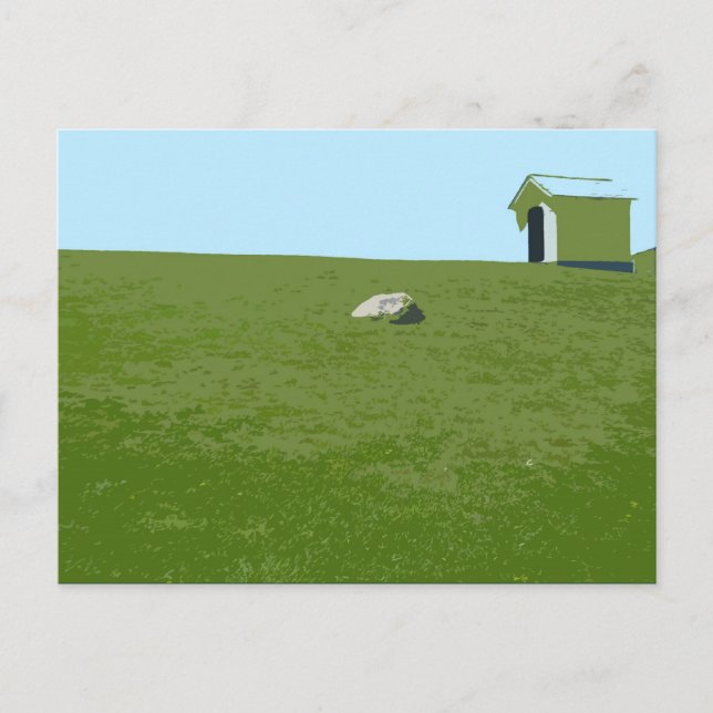 Postal En el pie del faro del punto de Montauk (Anverso)