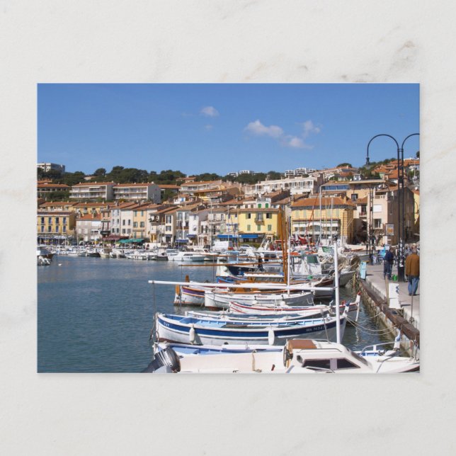 Postal En el puerto de Cassis. Pesca y (Anverso)