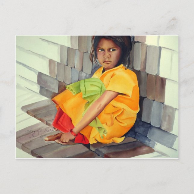 Postal en el regazo de los ladrillos (Anverso)