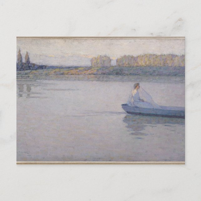 Postal En el río, mañana, 1896 (Anverso)