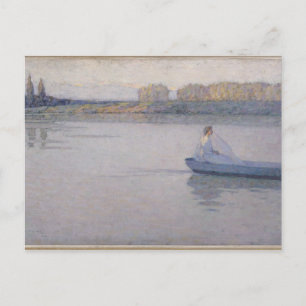Postal En el río, mañana, 1896