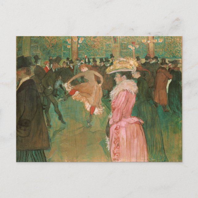 Postal En el Rojo: La danza de Toulouse-Lautrec (Anverso)