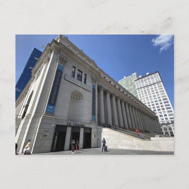 Postal en el Salón del Tren Moynihan de Nueva York (Anverso)