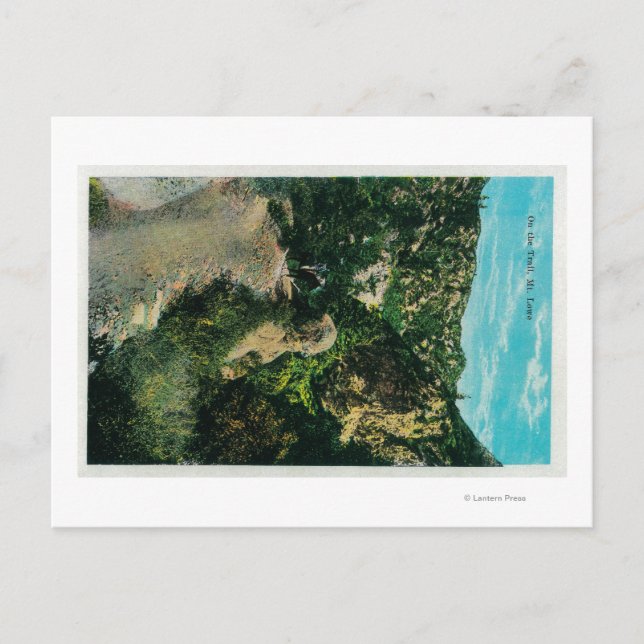 Postal En el sendero, Caballo en el Monte Lowe (Anverso)