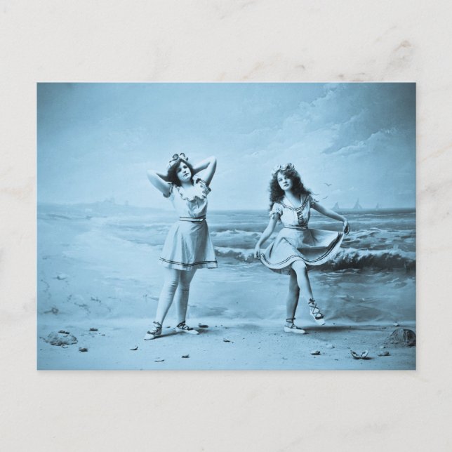 Postal En El Vintage Beach De 1902 (Anverso)