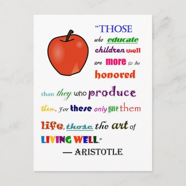 Postal En elogio a los profesores (Anverso)