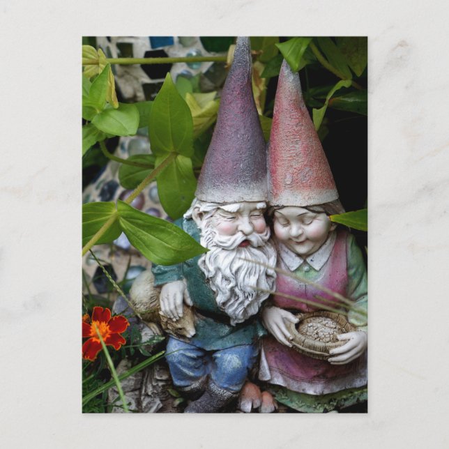 Postal En Gnome in the Garden (Anverso)