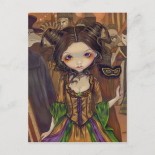 Postal "En la bola de máscaras"