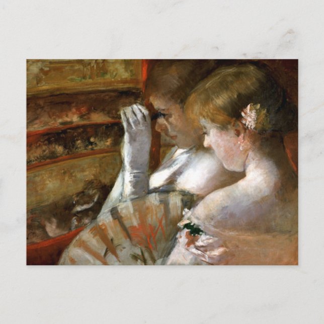 Postal En la caja de Mary Cassatt Postcard (Anverso)