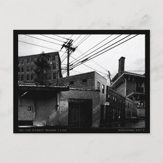 Postal En la calle en la que vivo el Collage digital urba
