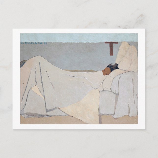 Postal En la cama, Edouard Vuillard (Anverso)