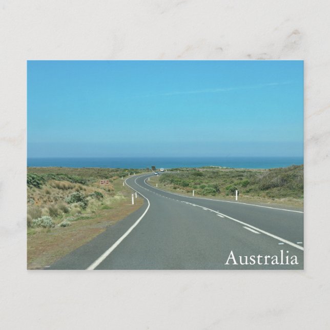 Postal En la carretera de Australia (Anverso)