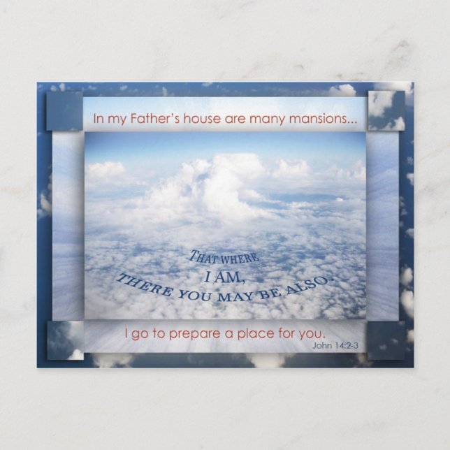 Postal En la casa de mi padre (Anverso)